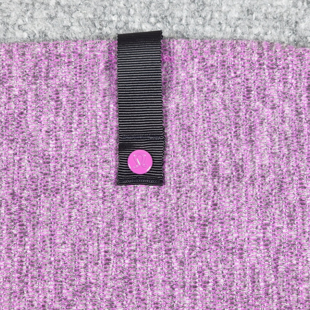 Lululemon Vinyasa Scarf Purple Grey Space Dye Snap Button Wrap Yoga Accessory